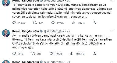 Kılıçdaroğlu’ndan 15 Temmuz paylaşımı